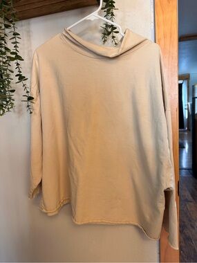 Women’s Cozy Cowl Neck Sweater in Beige